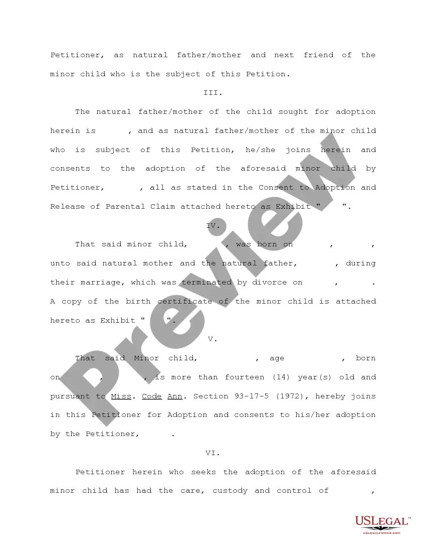 Preview Petition for Adoption