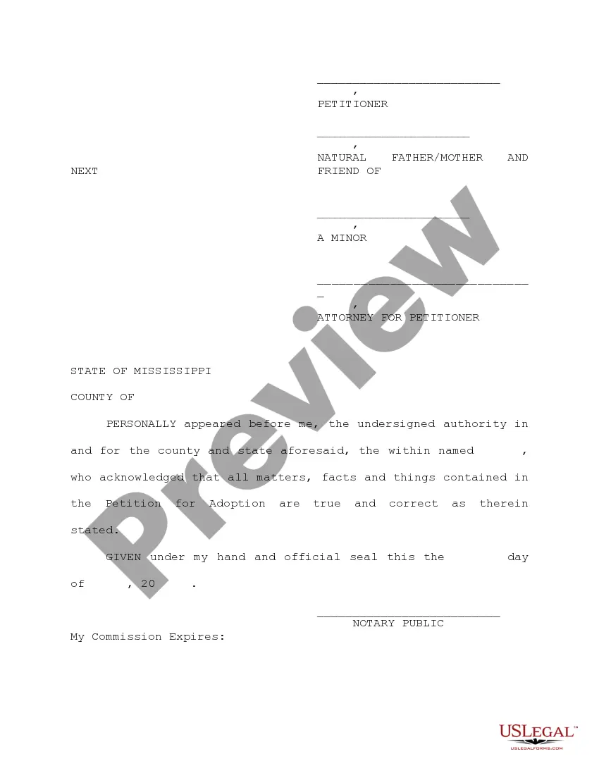 Preview Petition for Adoption