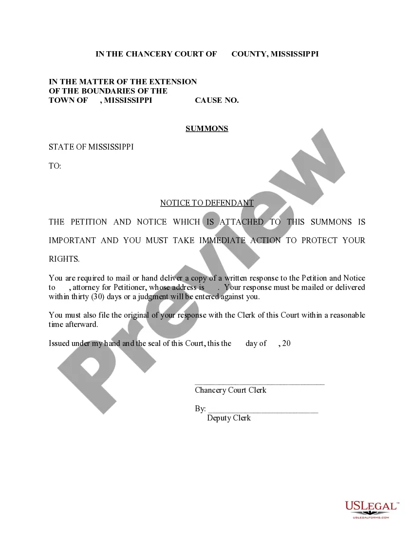 Preview Complaint for Ratification Approval and Confirmation of Ordinance Extending and Enlarging Boundaries