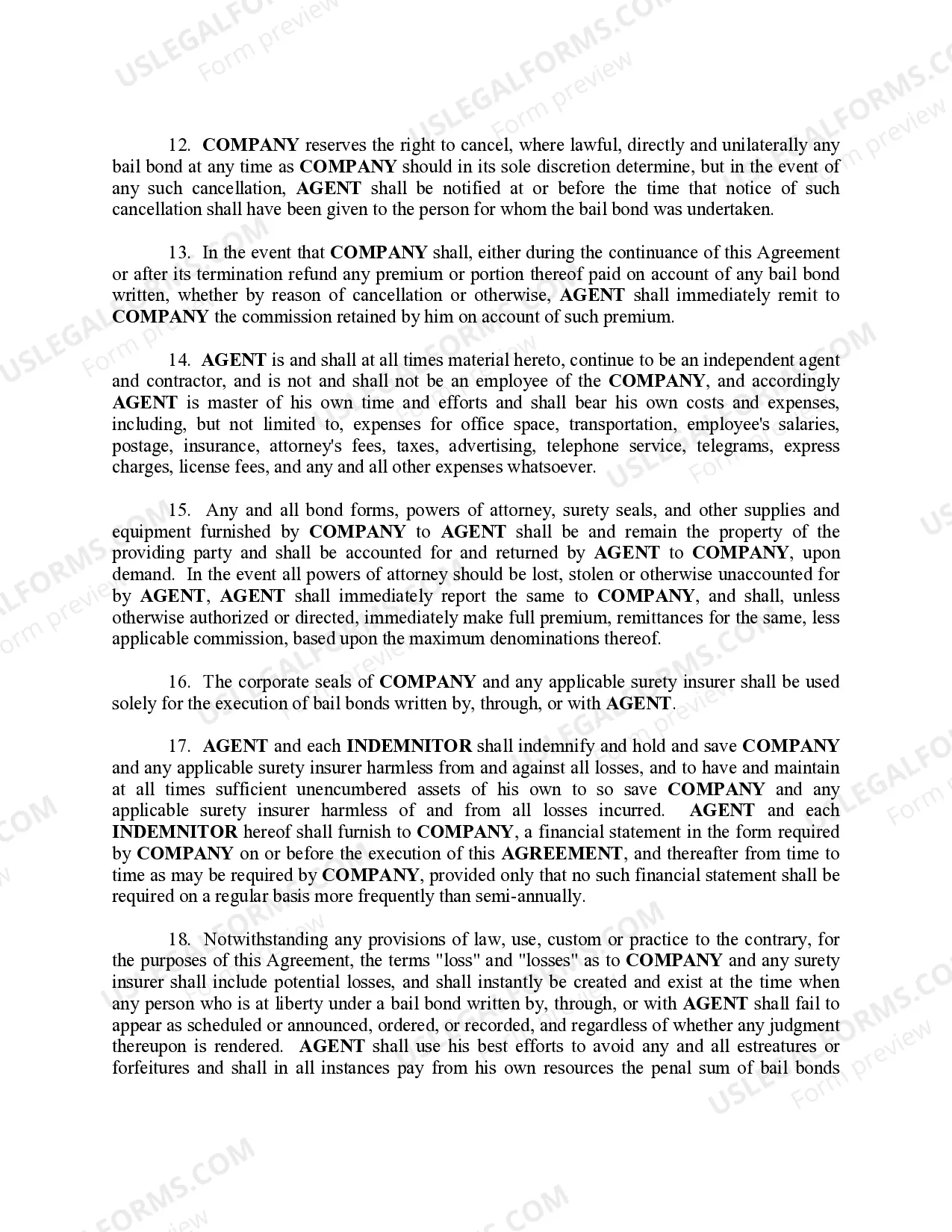 Preview Agency Agreement