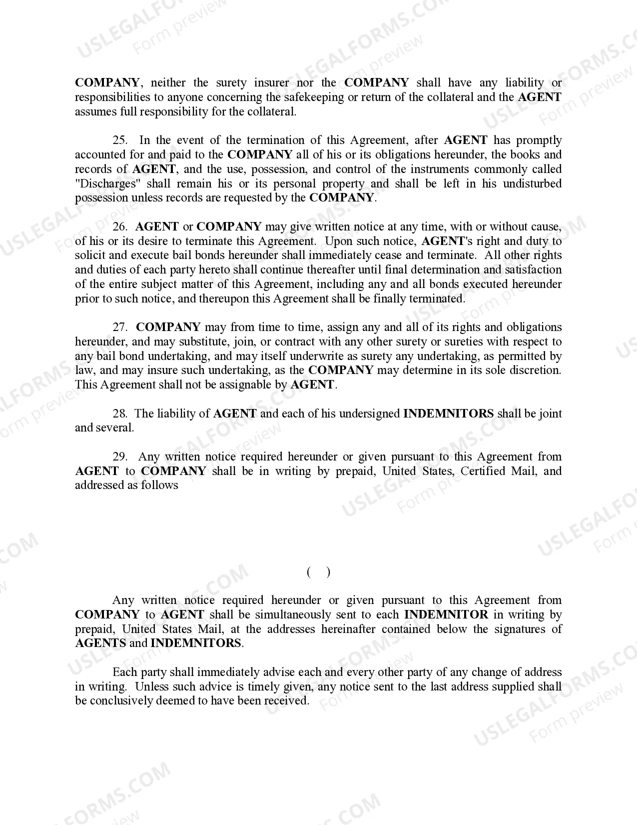 Preview Agency Agreement