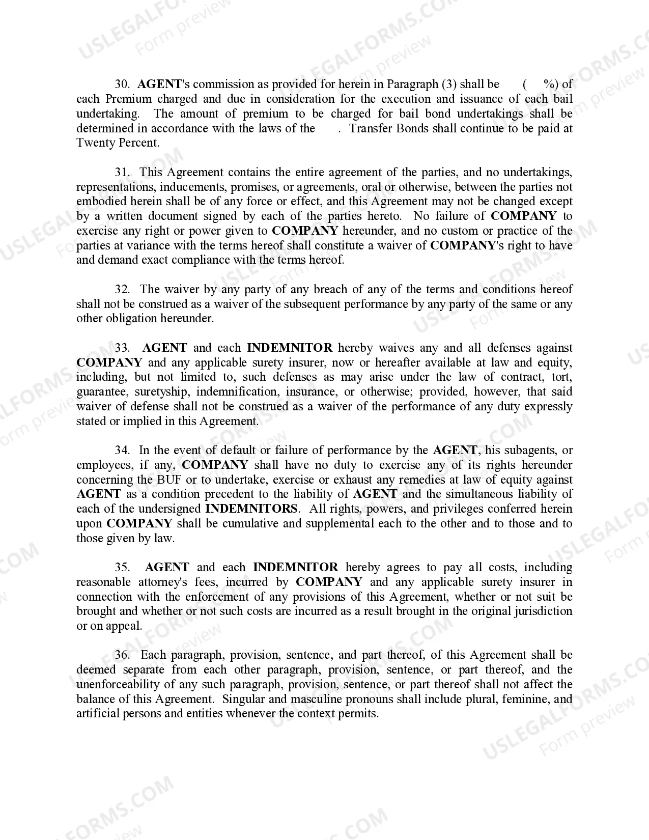 Preview Agency Agreement