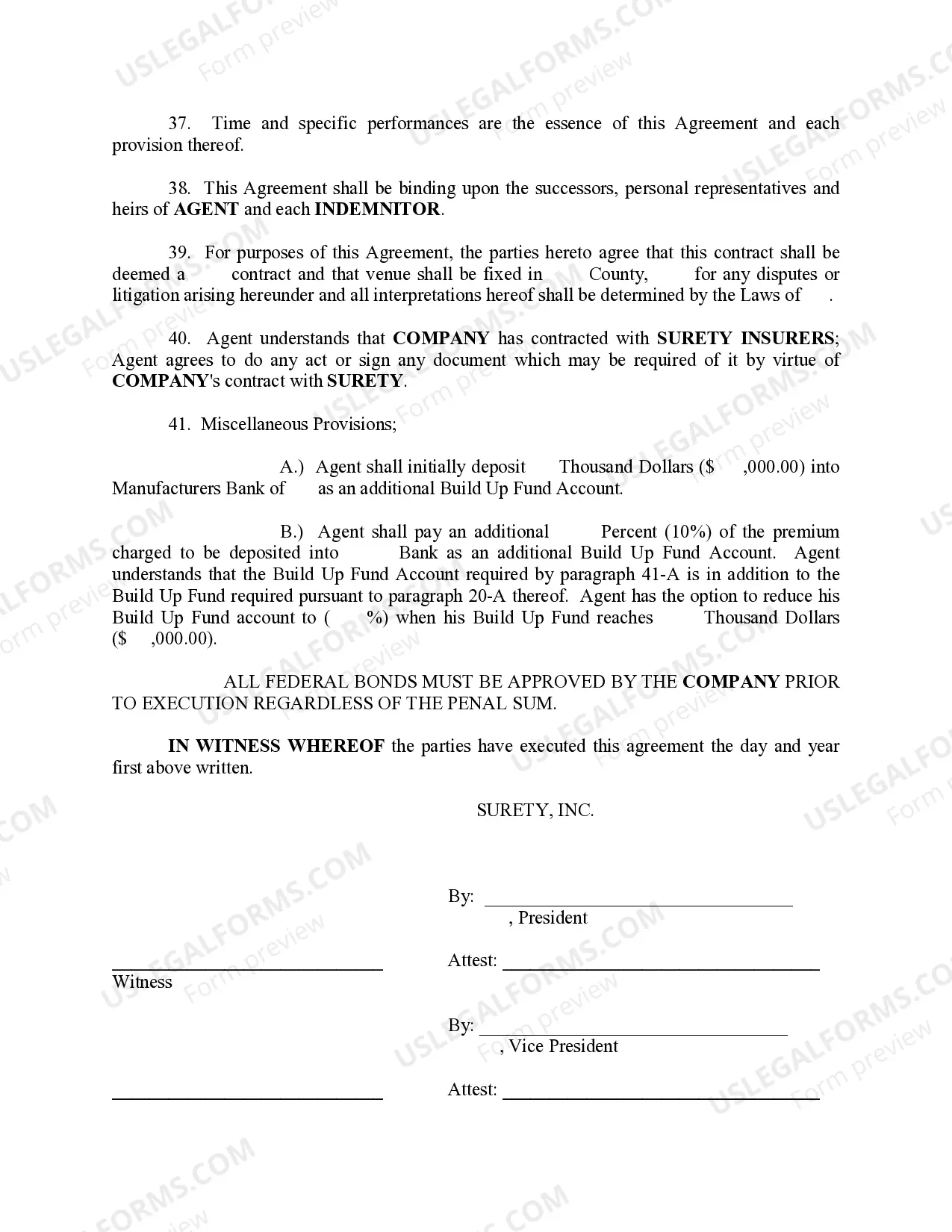 Preview Agency Agreement
