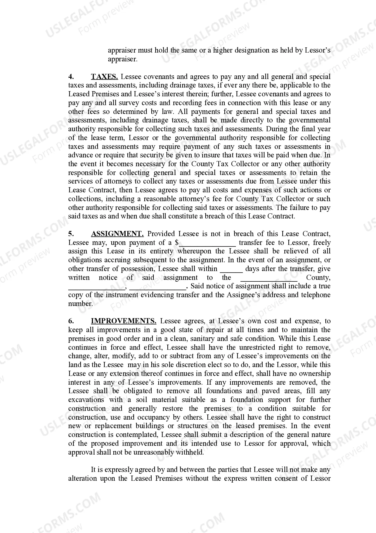 Preview 16th Section Public School Trust Lands Long Term Residential Lease Contract