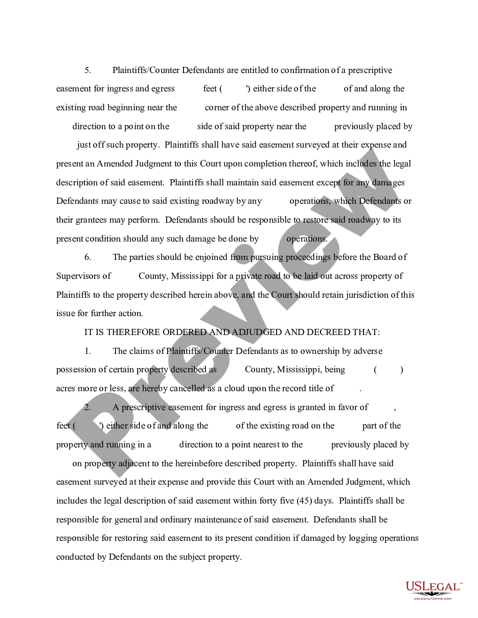 page 1 Judgment regarding Boundary Line Dispute preview