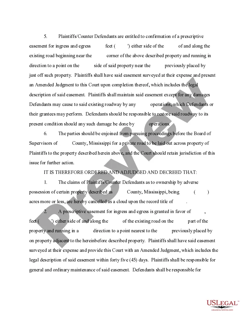 Preview Judgment regarding Boundary Line Dispute