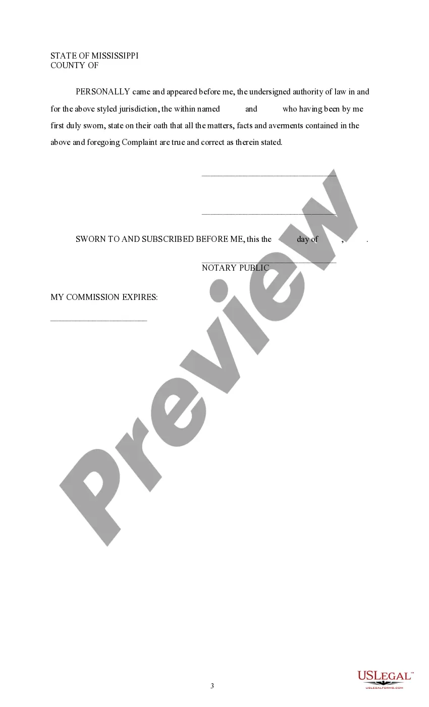 Preview Complaint for Judgment of Committal to Hospital