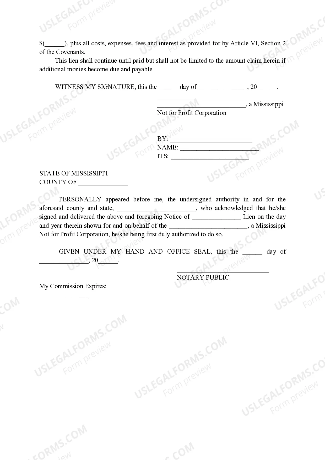 Preview Amended Notice of Property Owner's Association Assessment Lien