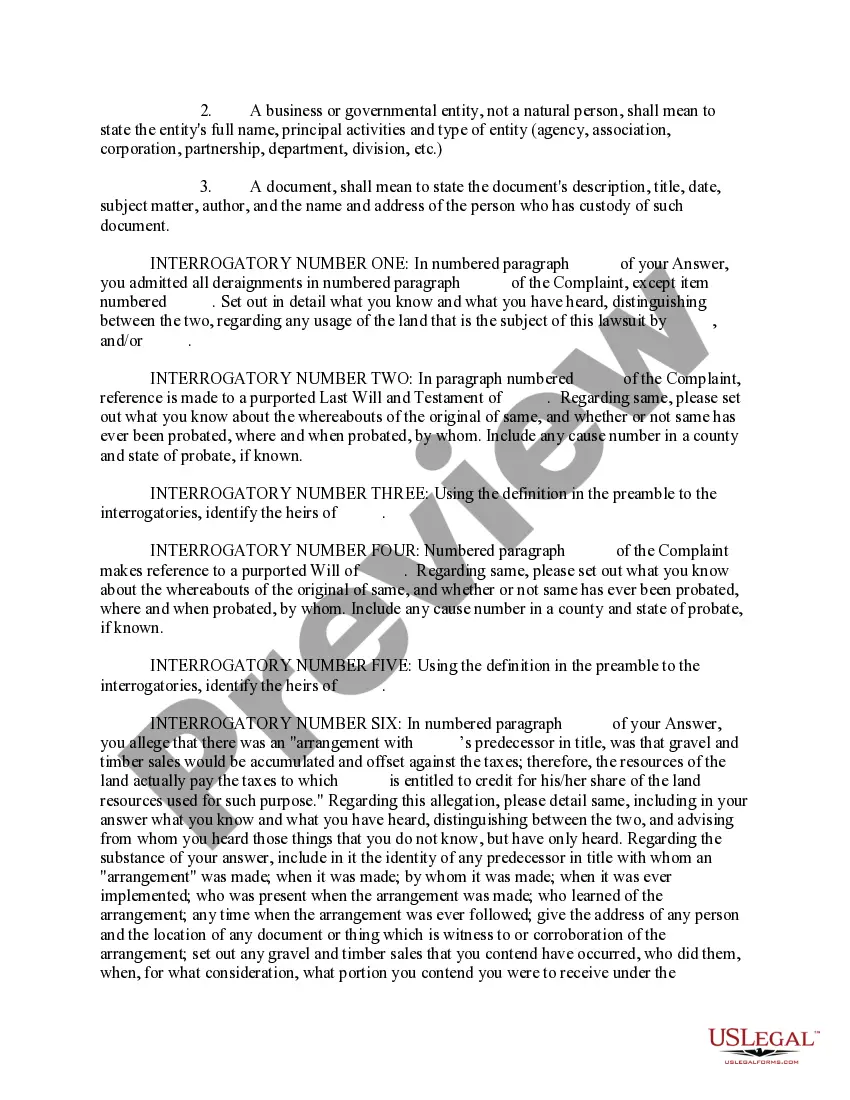 Preview Plaintiff's First Set of Interrogatories, Request for Production of Documents and Things, and Request for Admissions