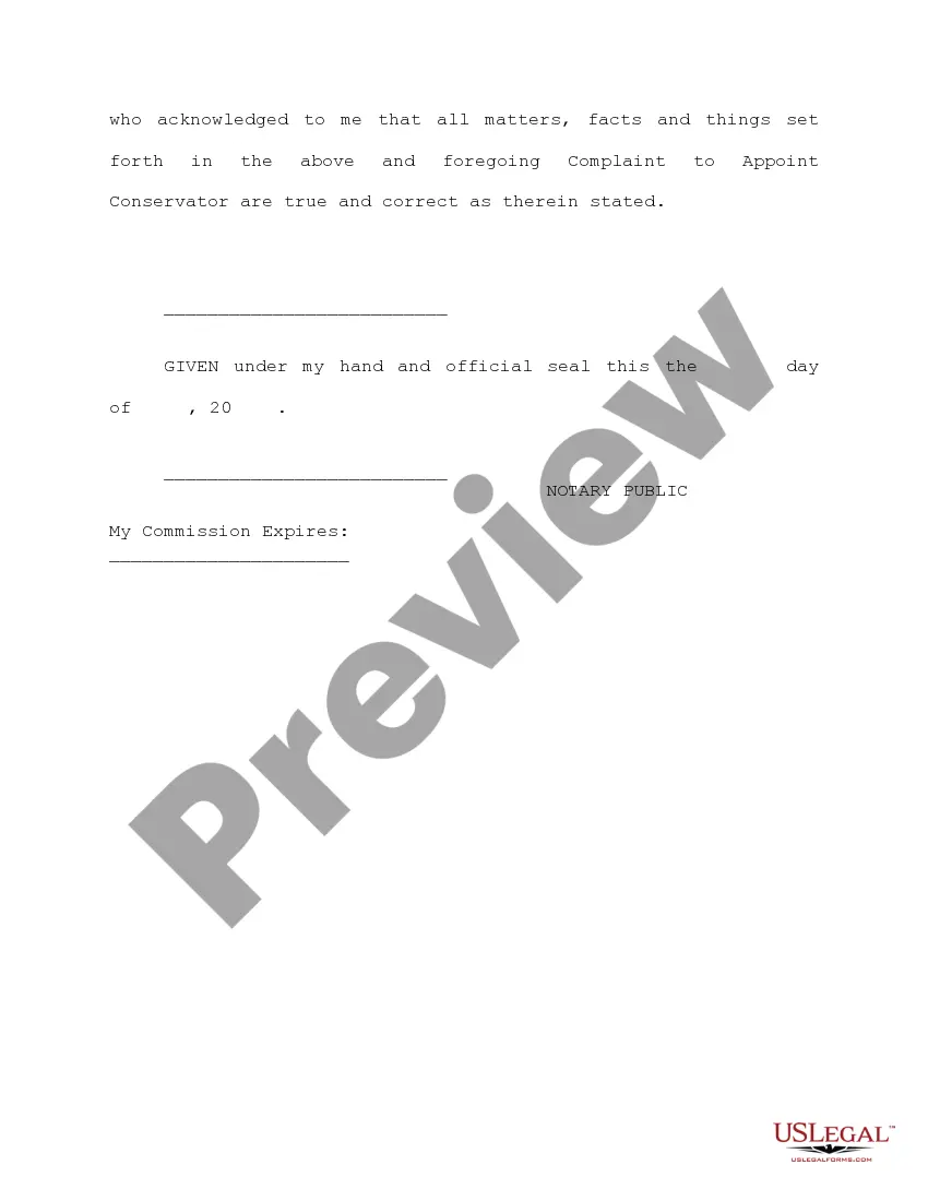 Preview Complaint to Appoint Conservator