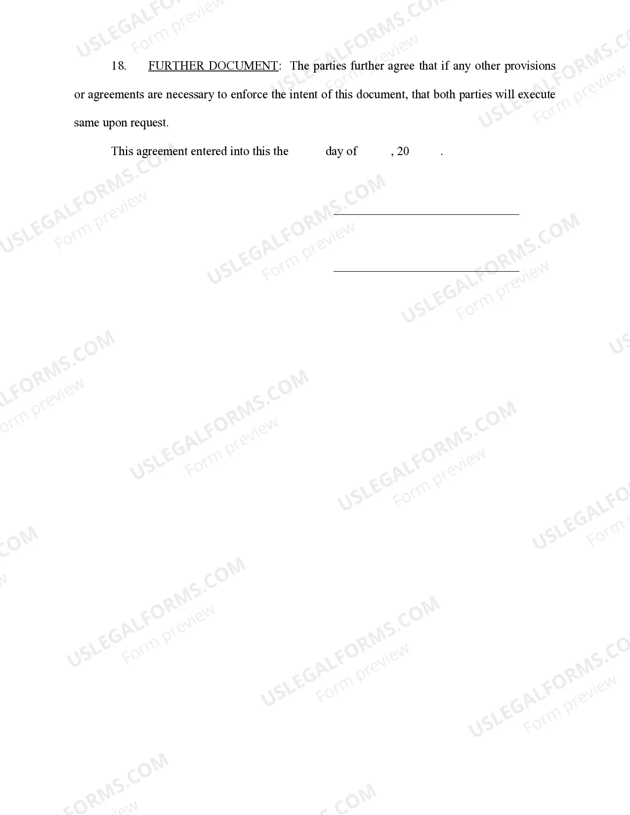 Preview Exclusive Agency Agreement