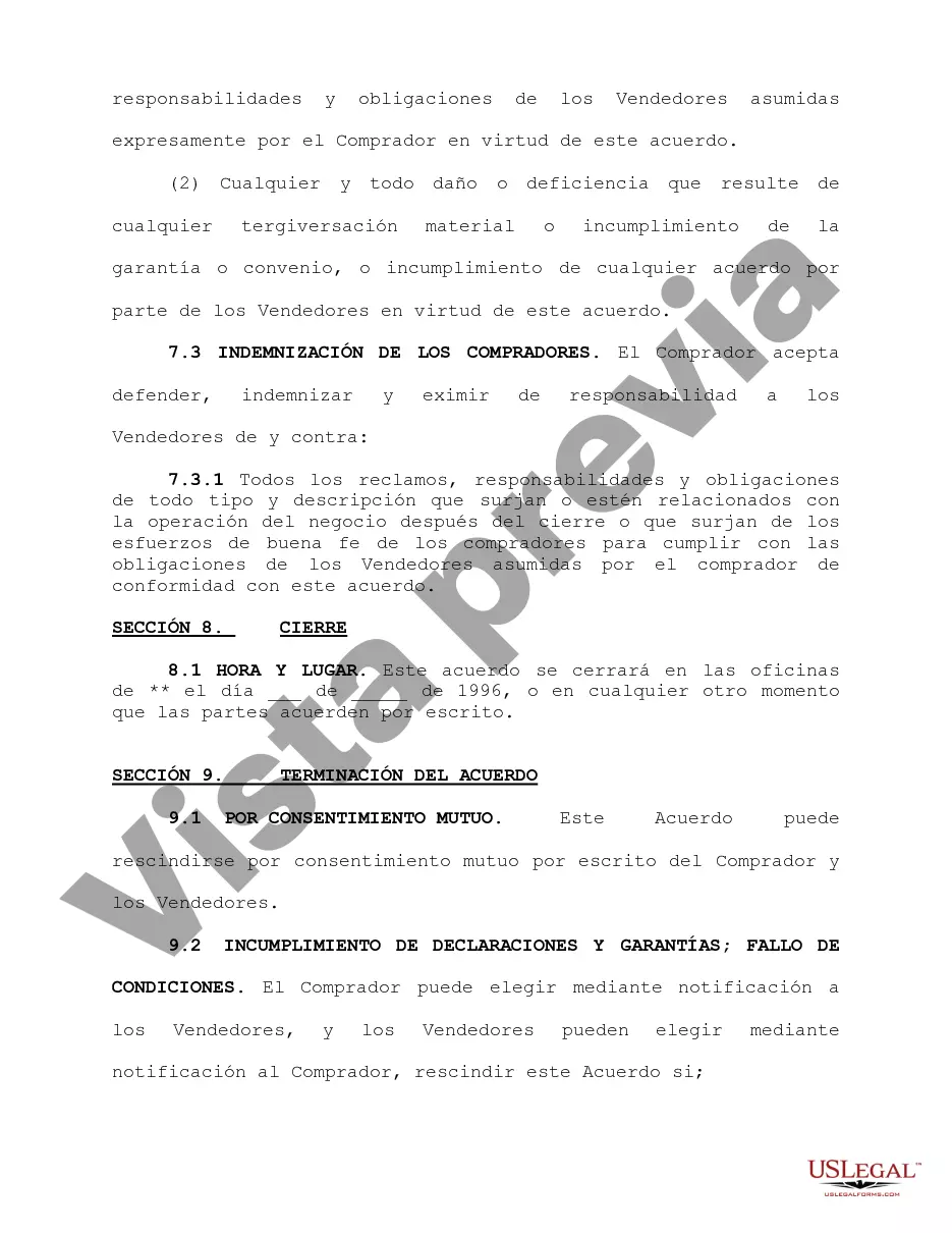 Preview Acuerdo de compra