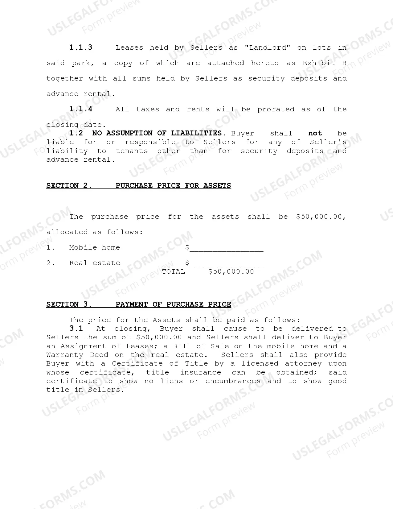 Preview Purchase Agreement