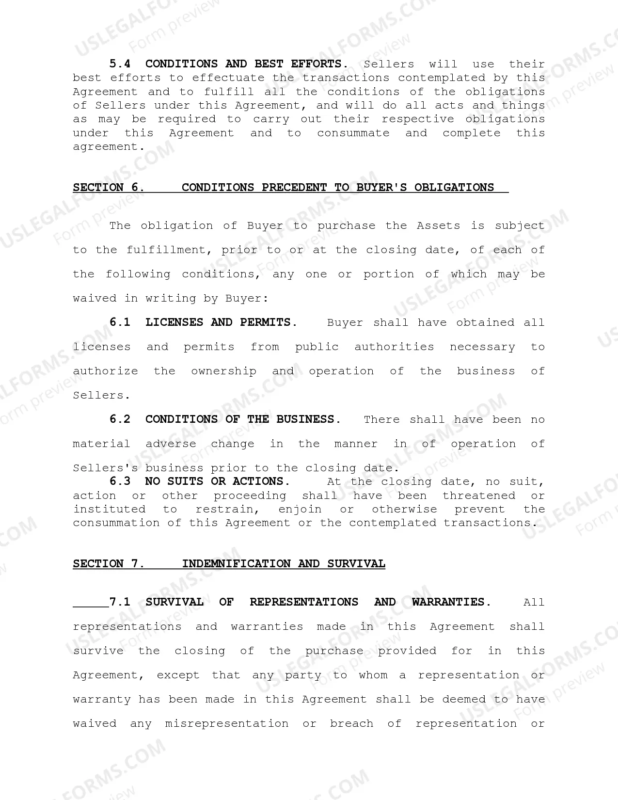 Preview Purchase Agreement