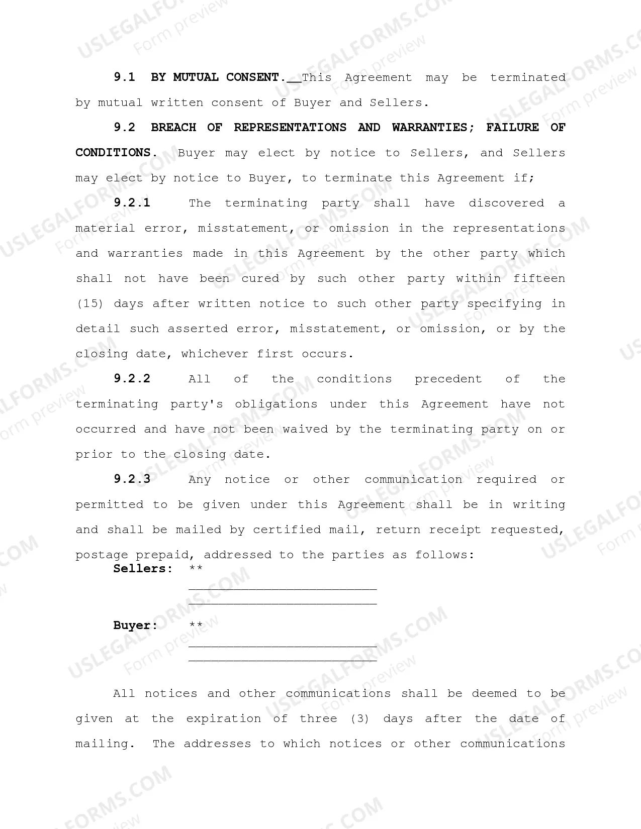 Preview Purchase Agreement