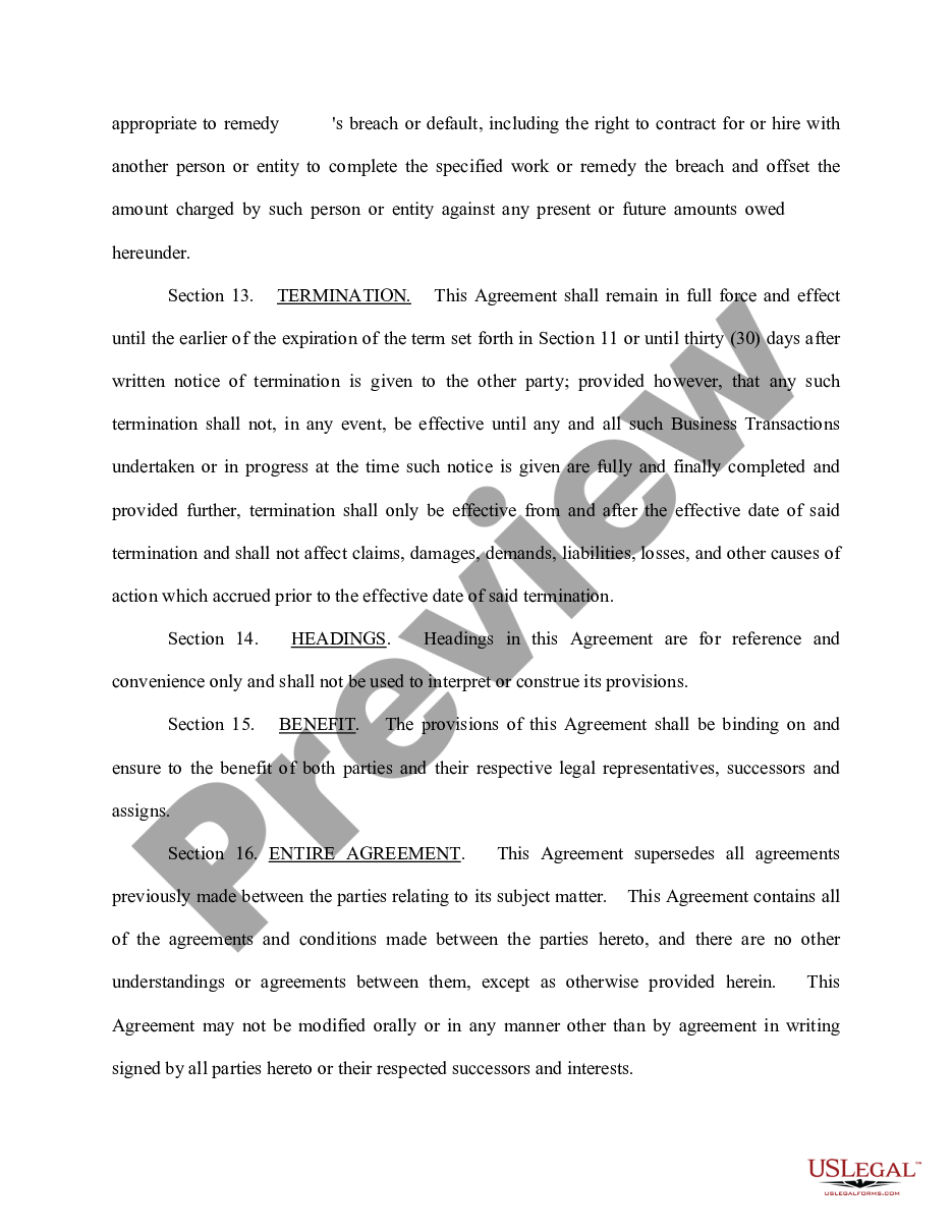 page 5 Preventative Maintenance Agreement preview
