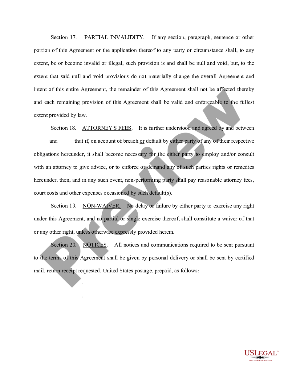 page 6 Preventative Maintenance Agreement preview