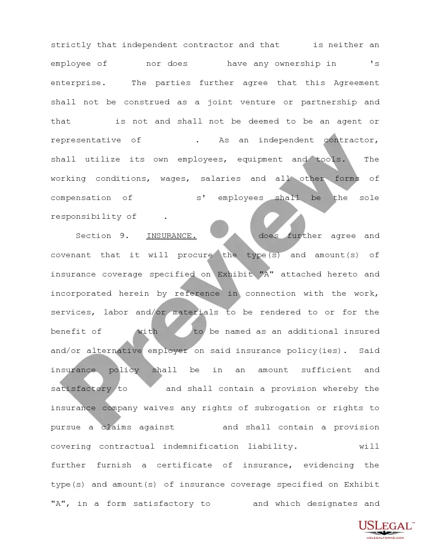 Preview Preventative Maintenance Agreement