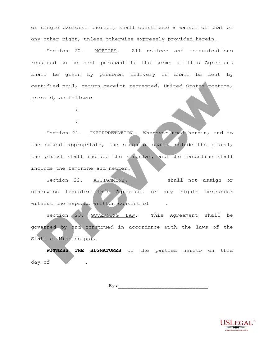 Preview Preventative Maintenance Agreement