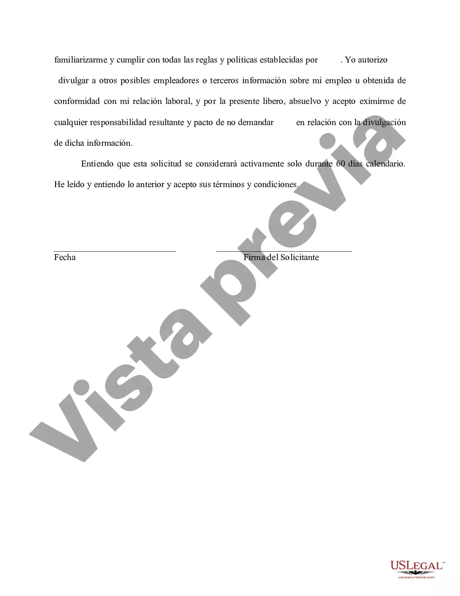 Preview Divulgación del historial de crédito y antecedentes personales al posible empleador