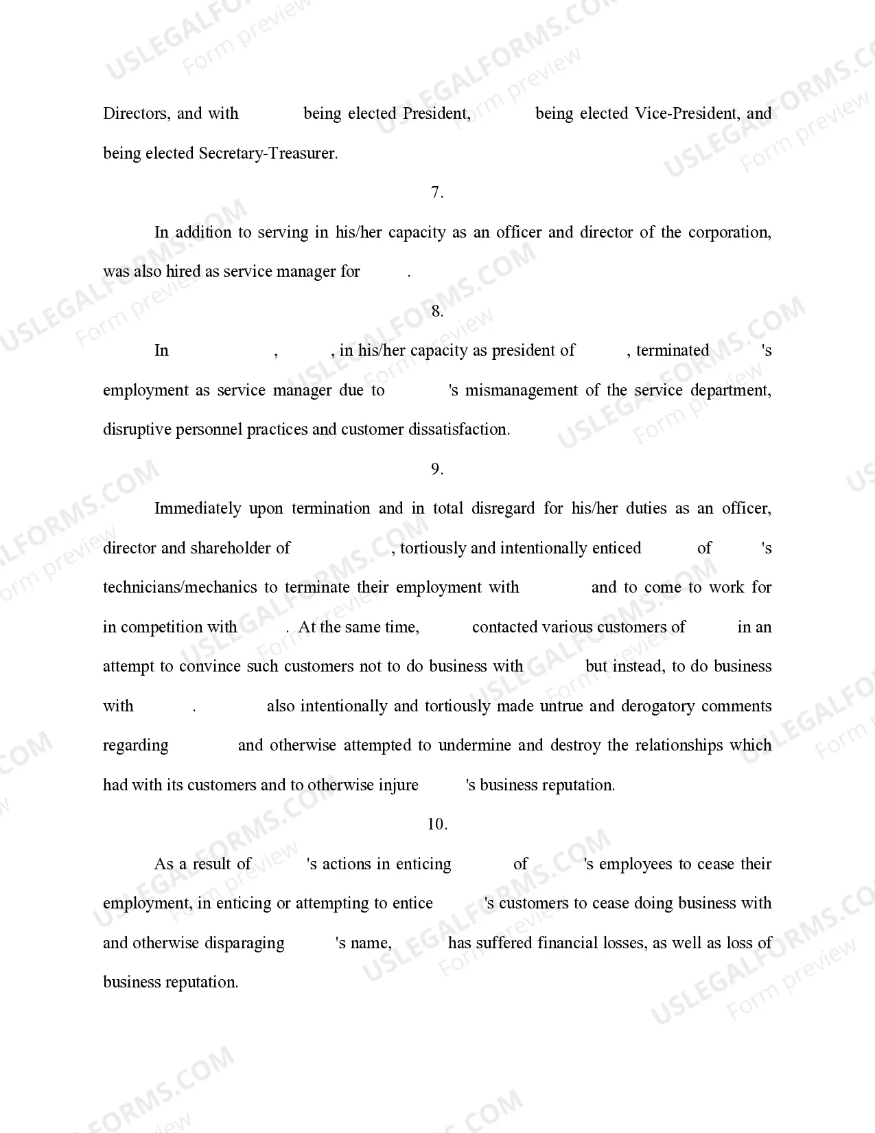 Preview Complaint - Corporate Plaintiff