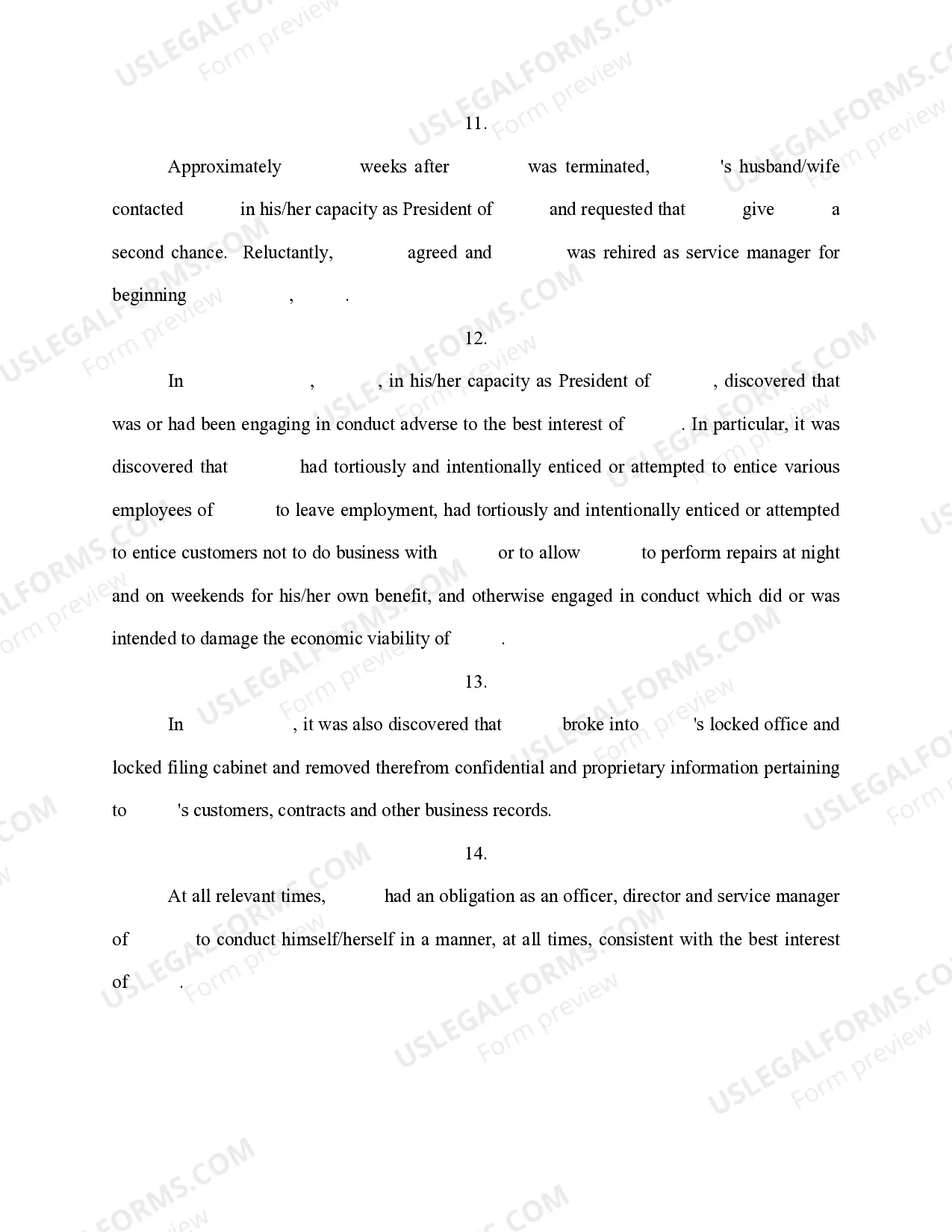 Preview Complaint - Corporate Plaintiff