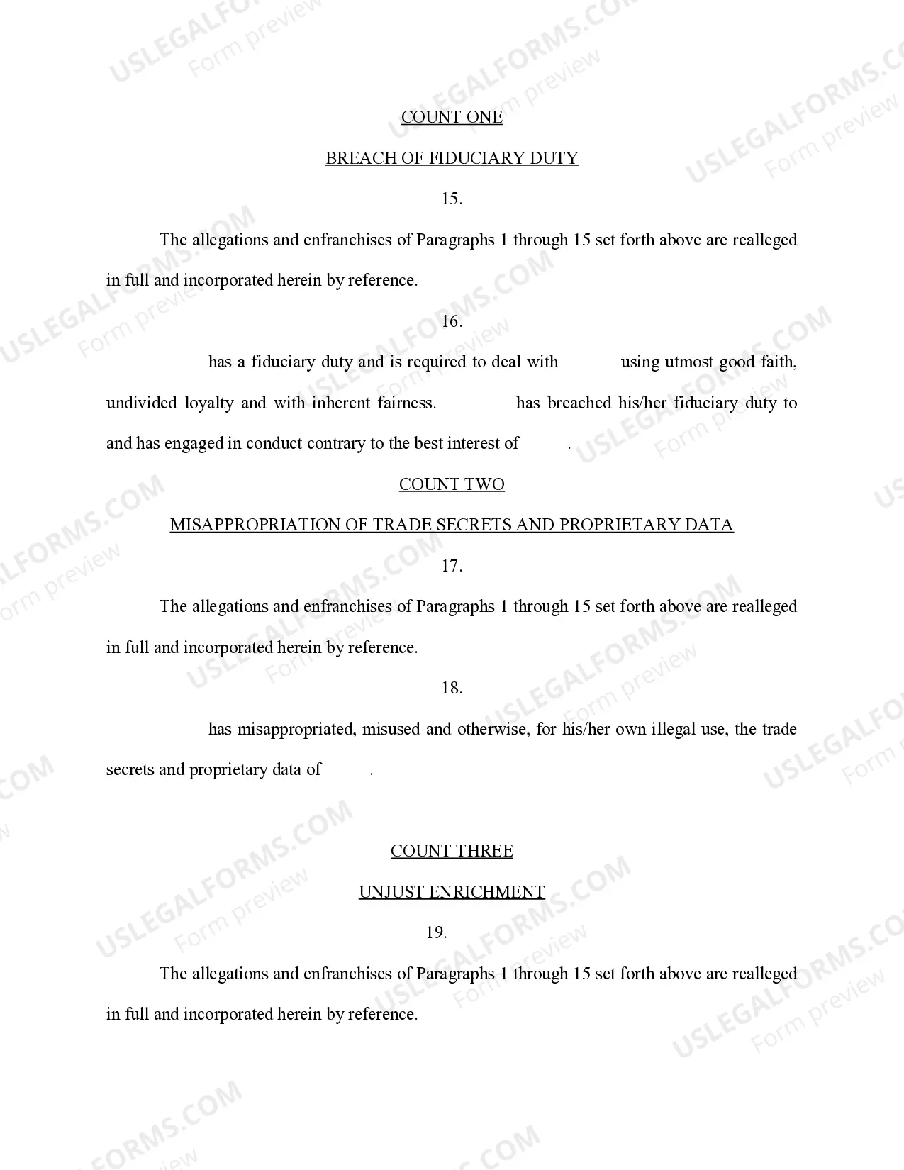 Preview Complaint - Corporate Plaintiff