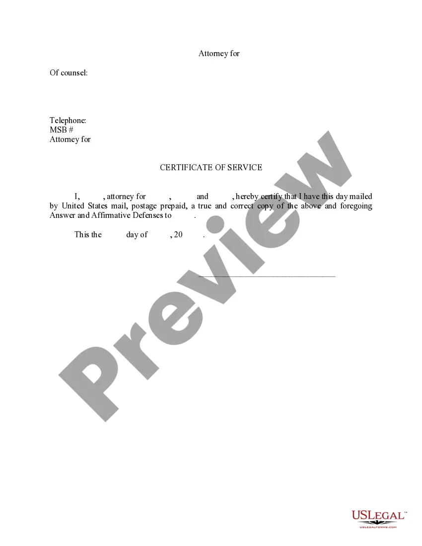 Get Answer and Affirmative Defenses to Complaint Preview Answer and Affirmative Defenses to Complaint
