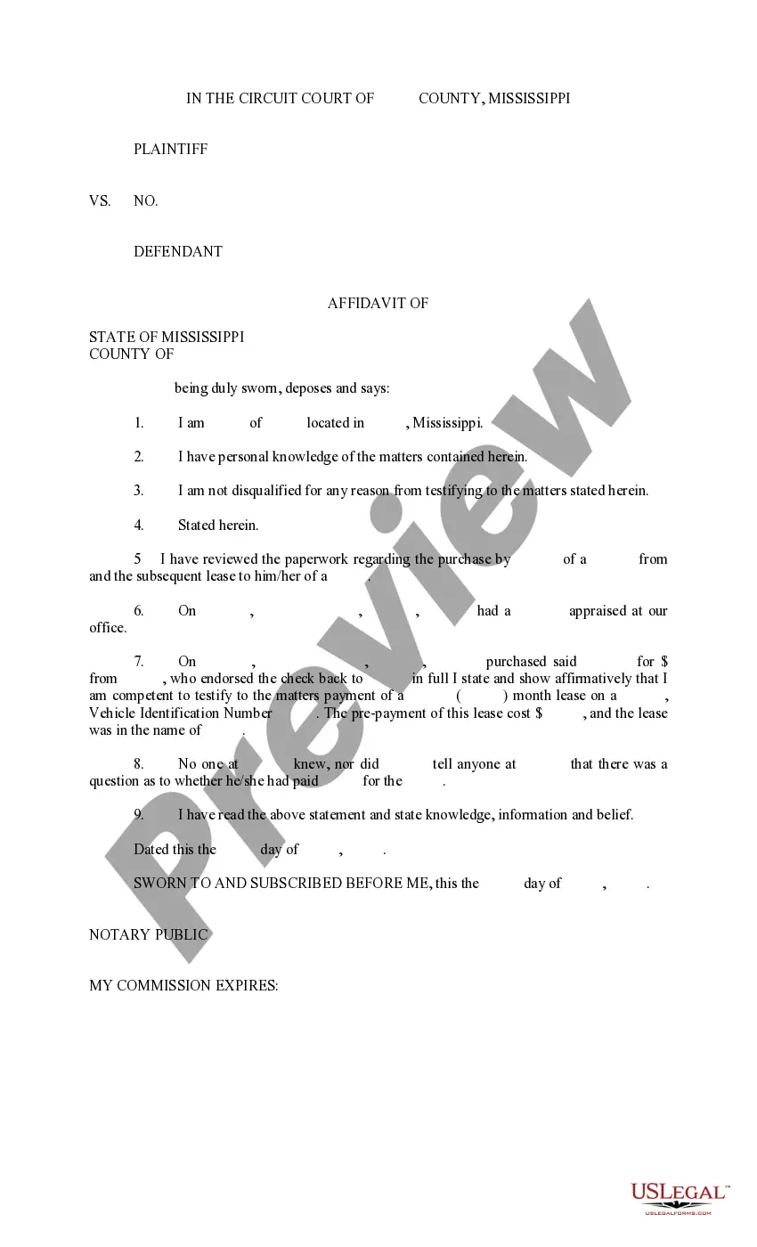 Preview Affidavits