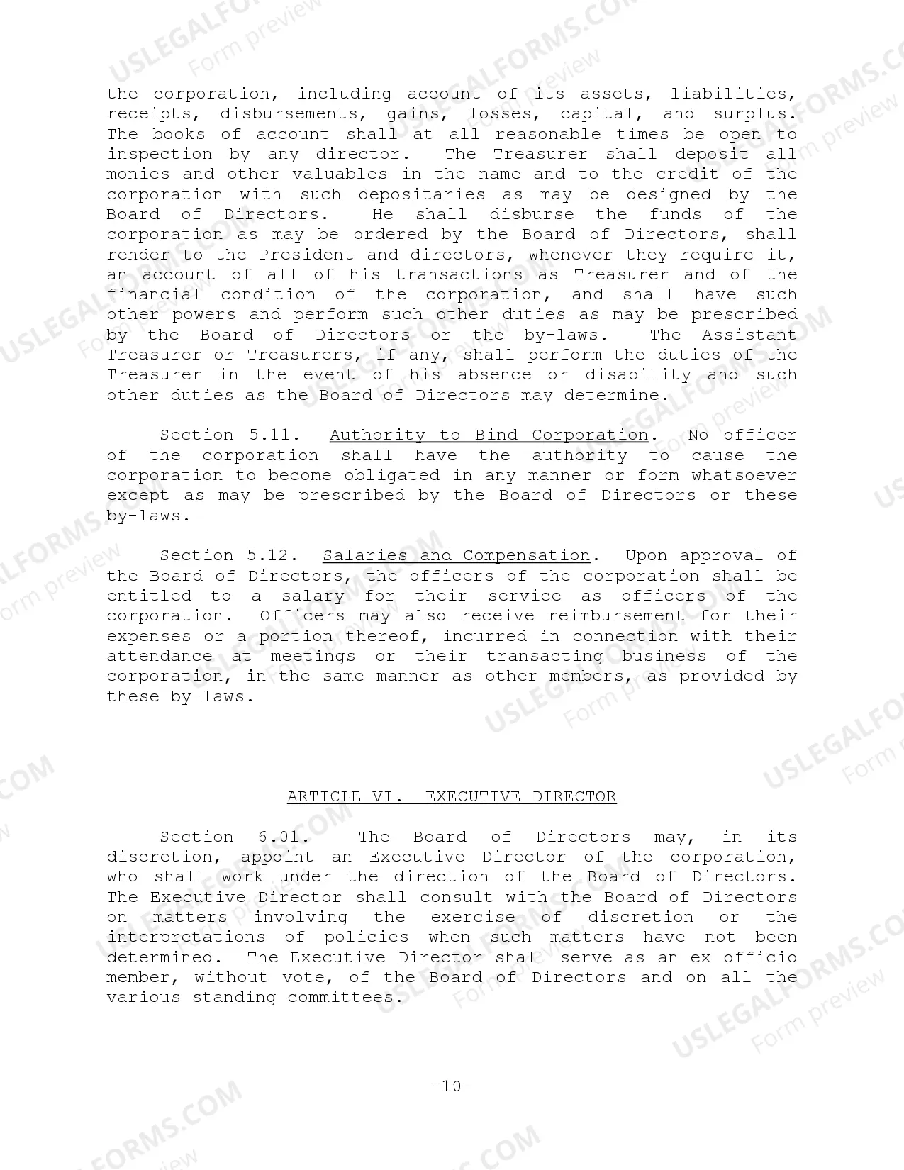 Preview Bylaws - Nonprofit Corporation