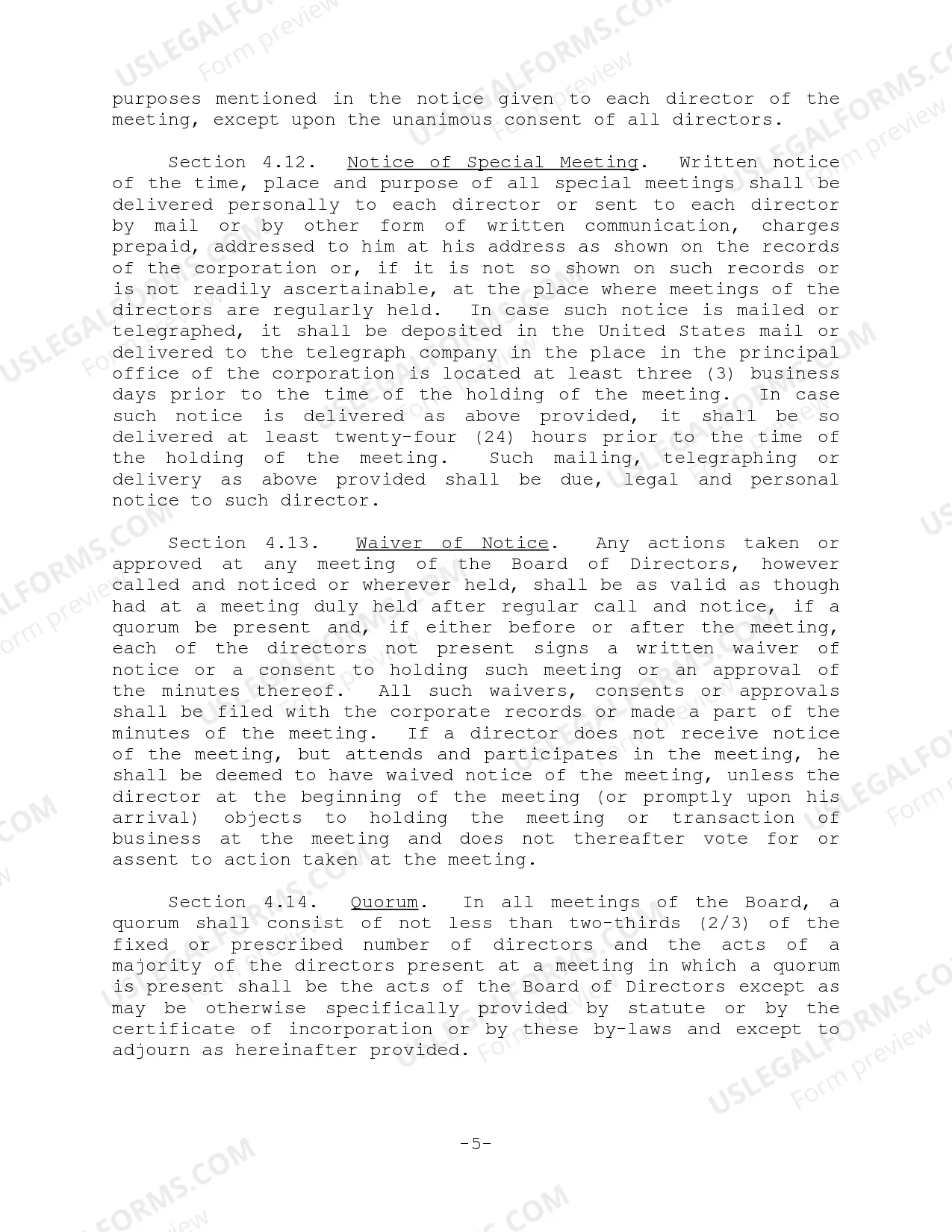 Preview Bylaws - Nonprofit Corporation