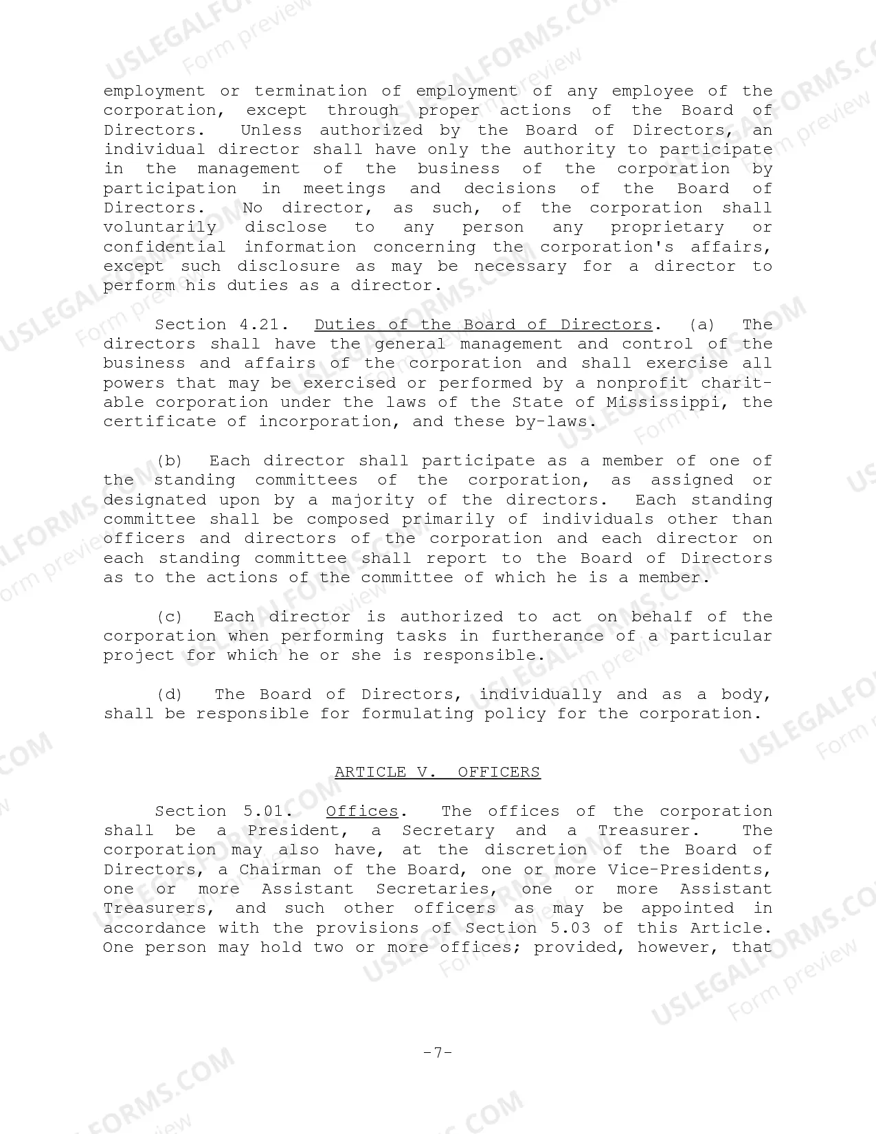 Preview Bylaws - Nonprofit Corporation