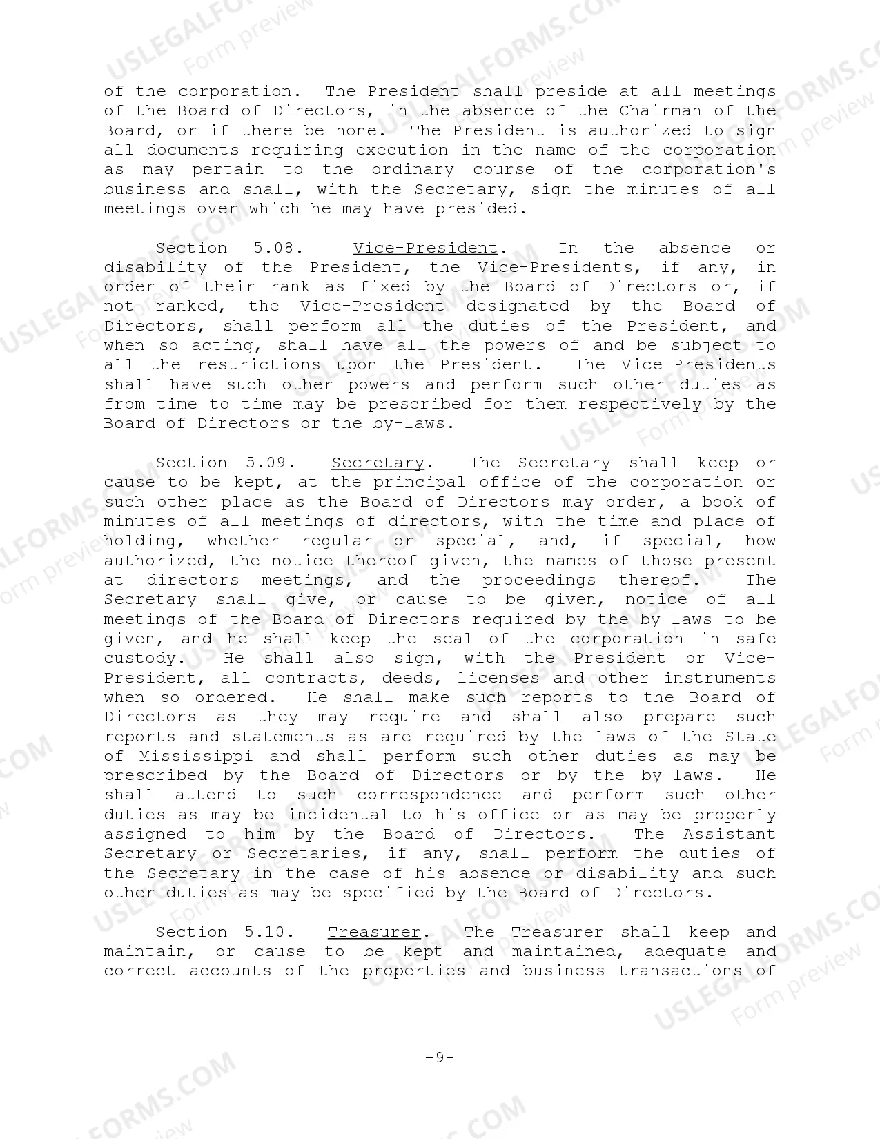 Preview Bylaws - Nonprofit Corporation