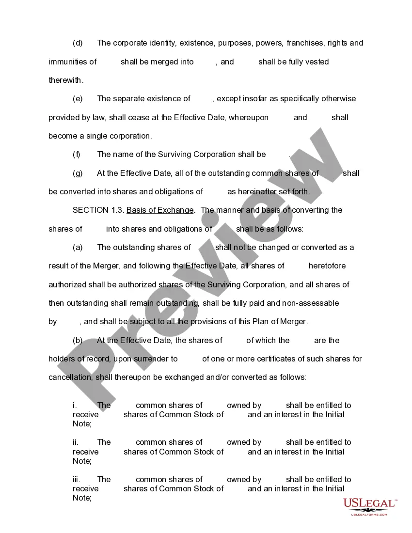Get Merger Agreement Preview Merger Agreement