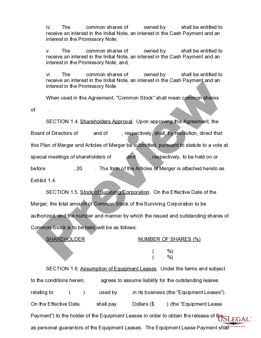 Get Merger Agreement Preview Merger Agreement