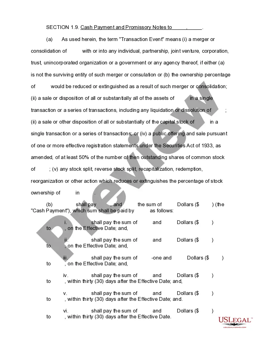 Get Merger Agreement Preview Merger Agreement