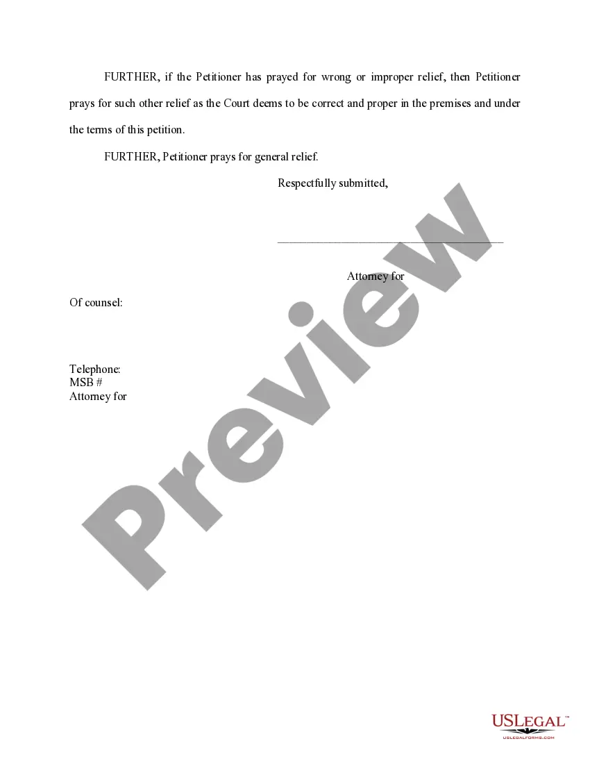 Get Petition for Reinstatement of Dissolved Corporation Preview Petition for Reinstatement of Dissolved Corporation