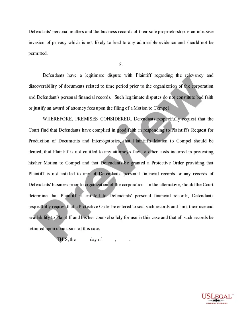 Get Response in Opposition to Motion to Compel Preview Response in Opposition to Motion to Compel