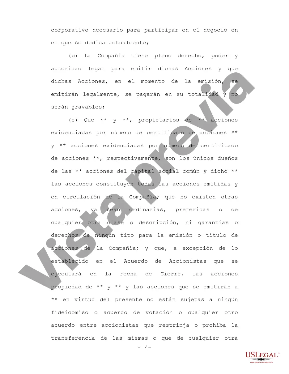 Preview Acuerdo de compraventa de acciones