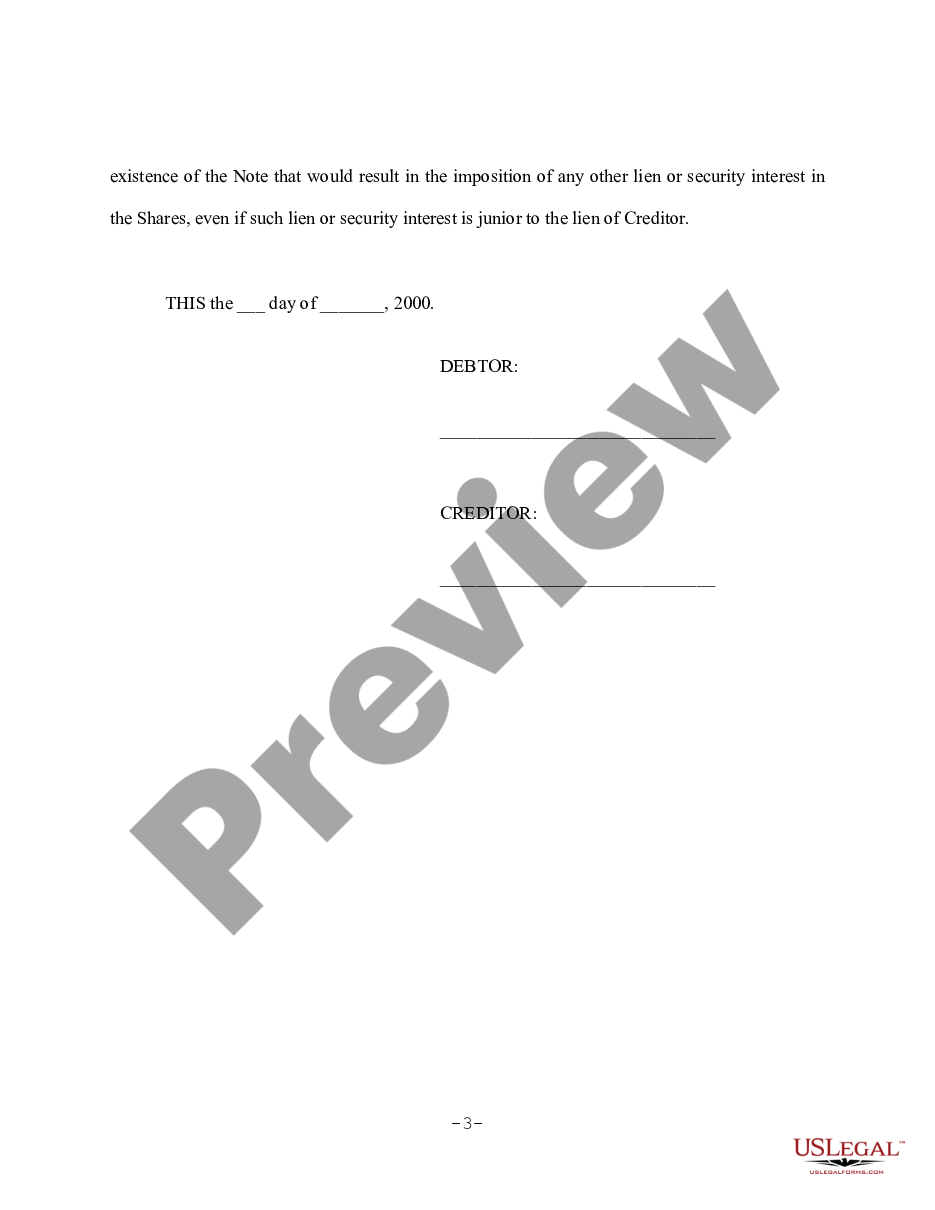 page 2 Pledge of Stock Agreement preview