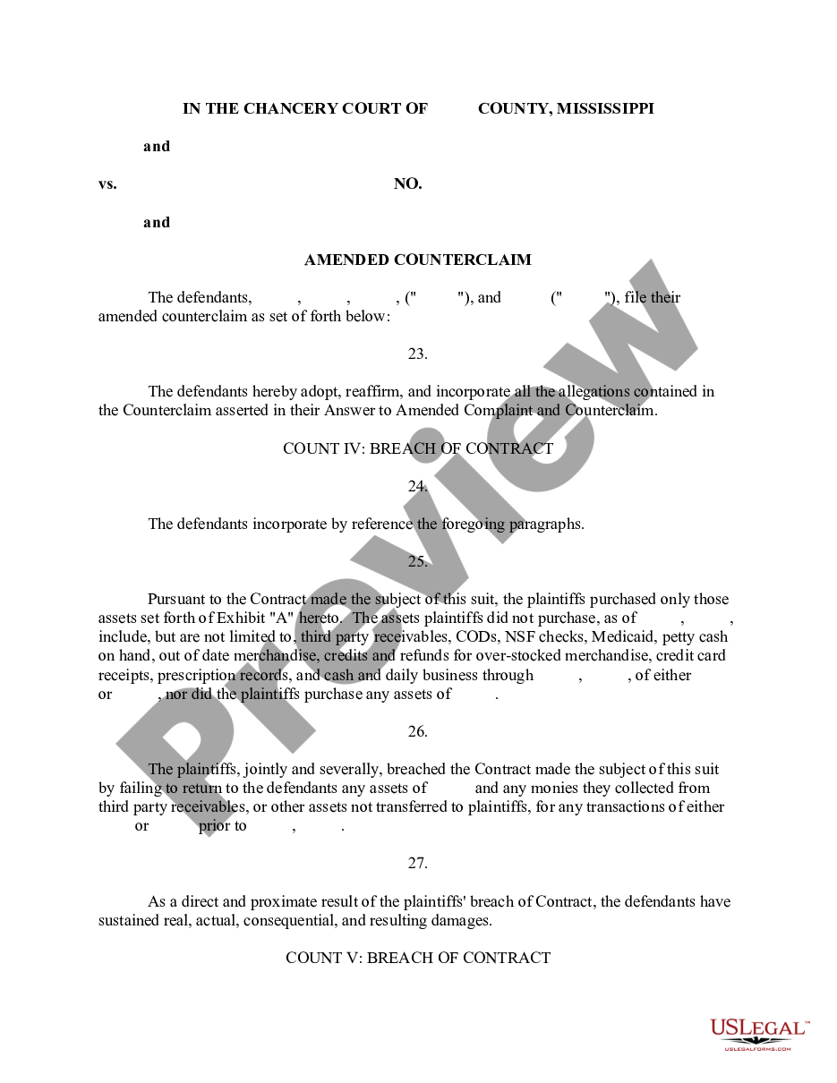 page 0 Amended Counterclaim preview