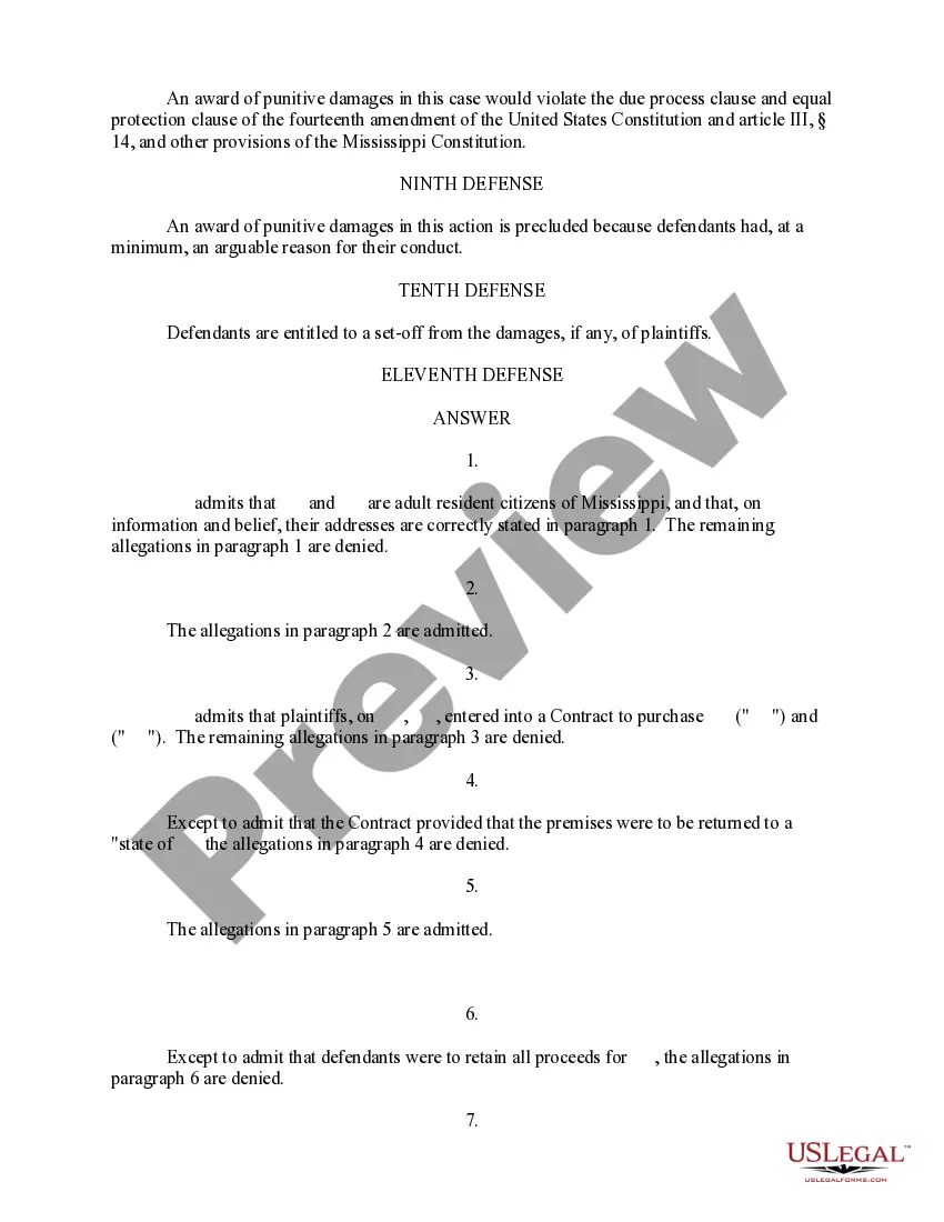 Preview Answer and Counterclaim