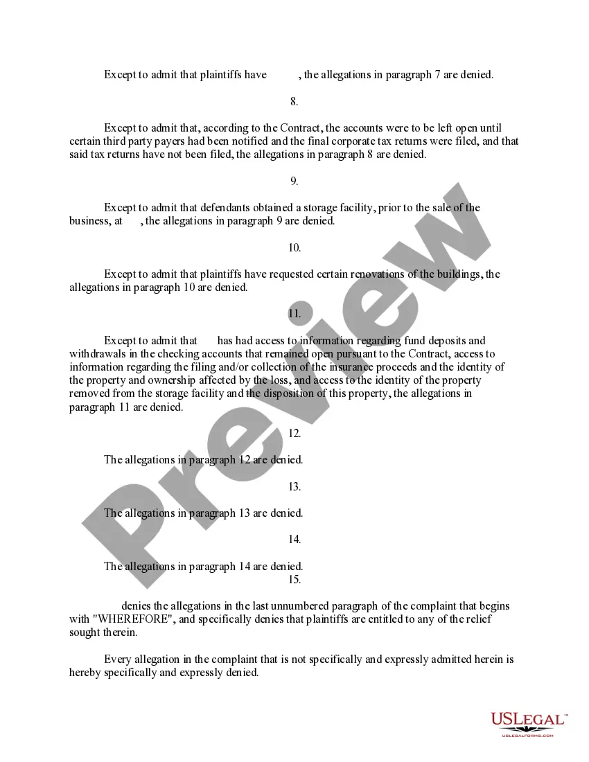 Preview Answer and Counterclaim