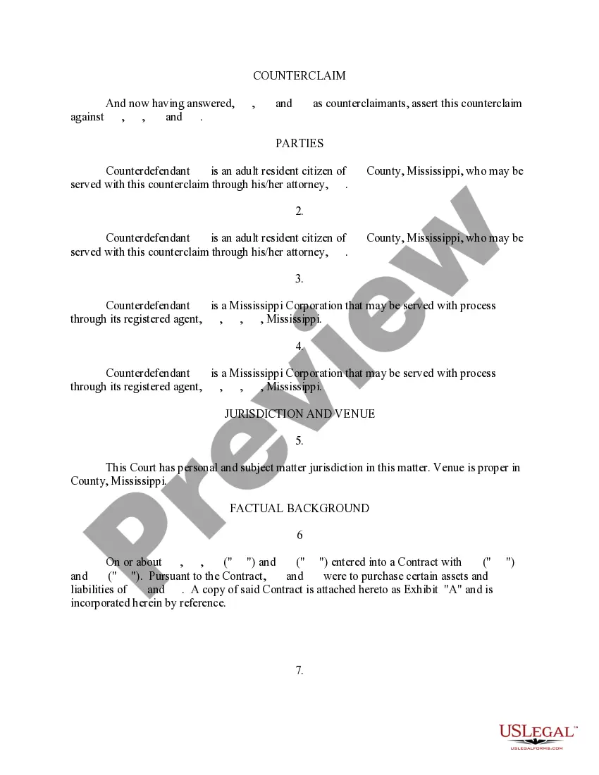 Preview Answer and Counterclaim