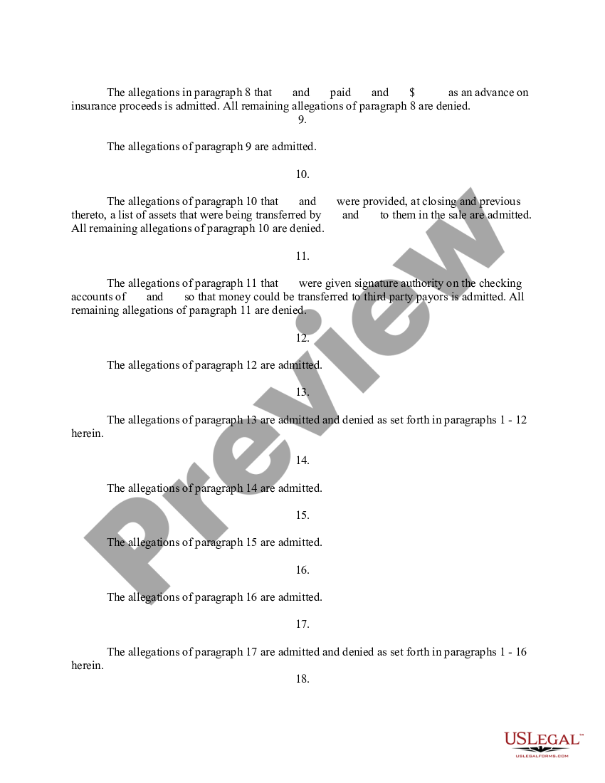 Mississippi Answer To Counterclaimants Counterclaim Us Legal Forms 5404