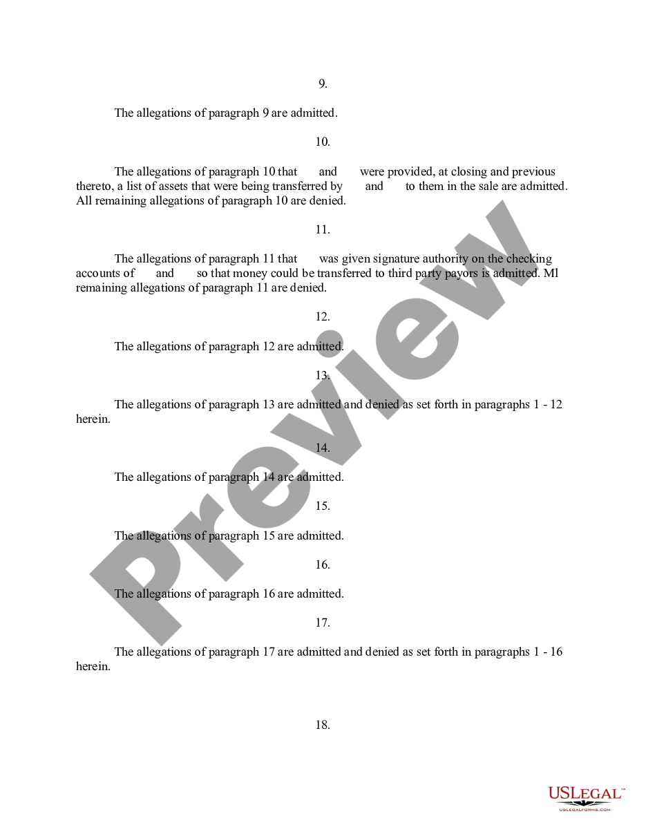 page 1 Plaintiffs' Answer to Defendants' Counterclaim preview