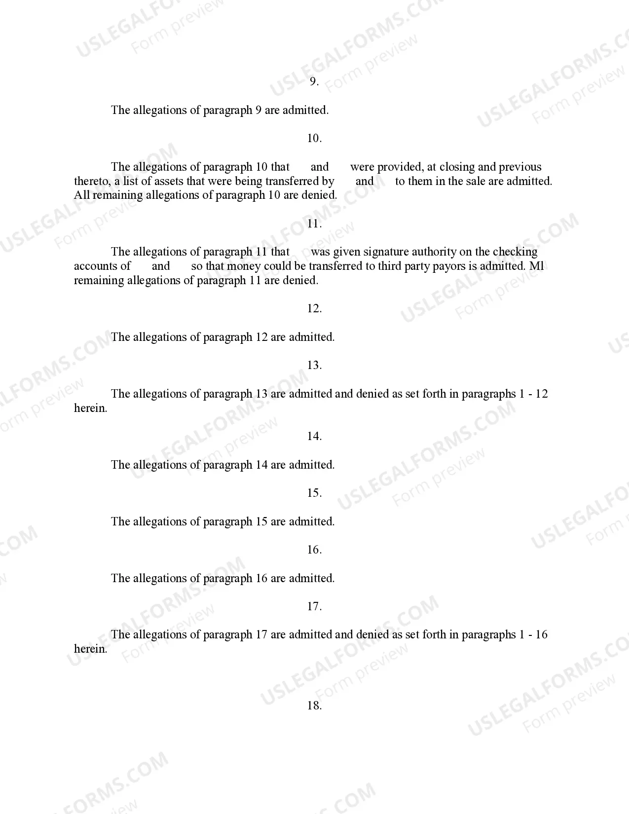 Preview Plaintiffs' Answer to Defendants' Counterclaim