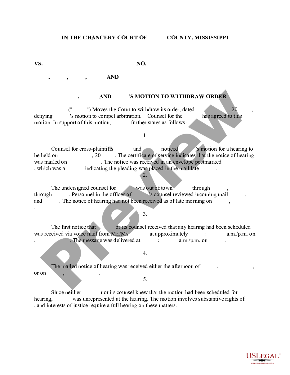page 0 Motion to Withdraw Order preview