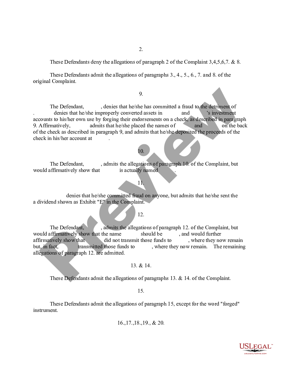page 1 Answer to Complaint and Motion to Dismiss preview