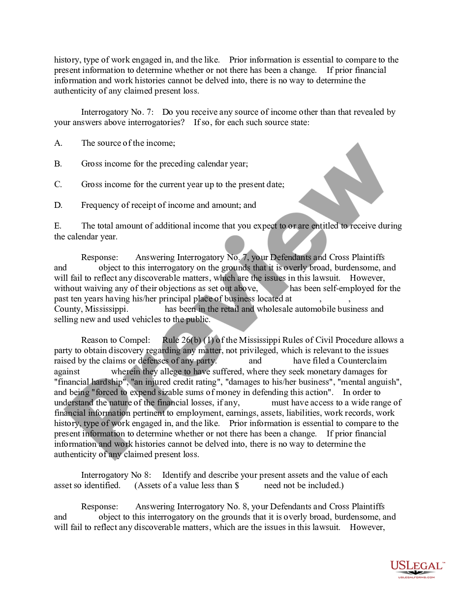 page 1 Motion for Order Compelling Discovery preview